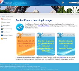 Rocket French Learning Lounge Screen Shot